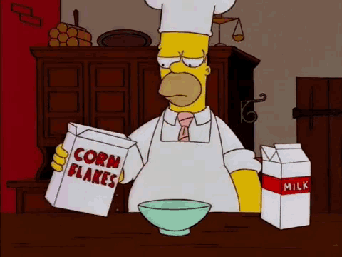 Homer Simpson Cereal Fire